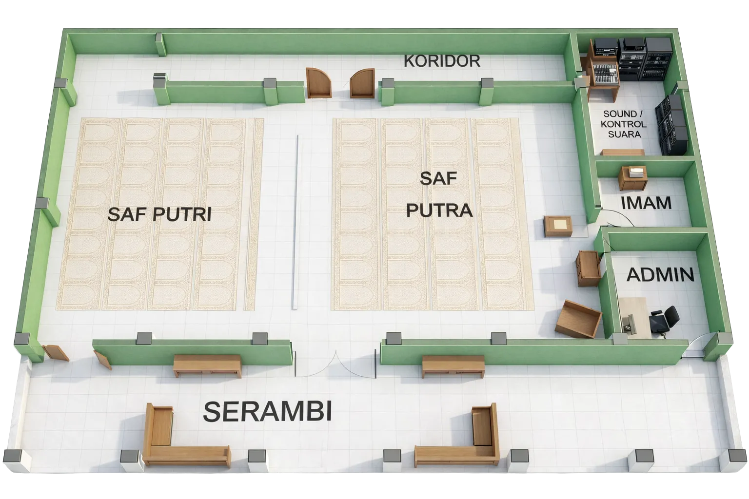 Denah Masjid Al Ihsan